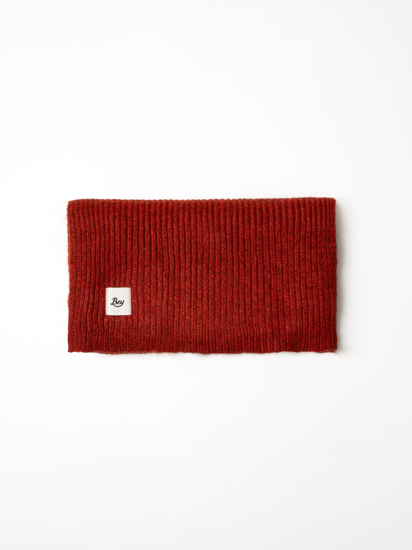 BEY YÜNLÜ ÖRGÜ ATKI KİREMİT