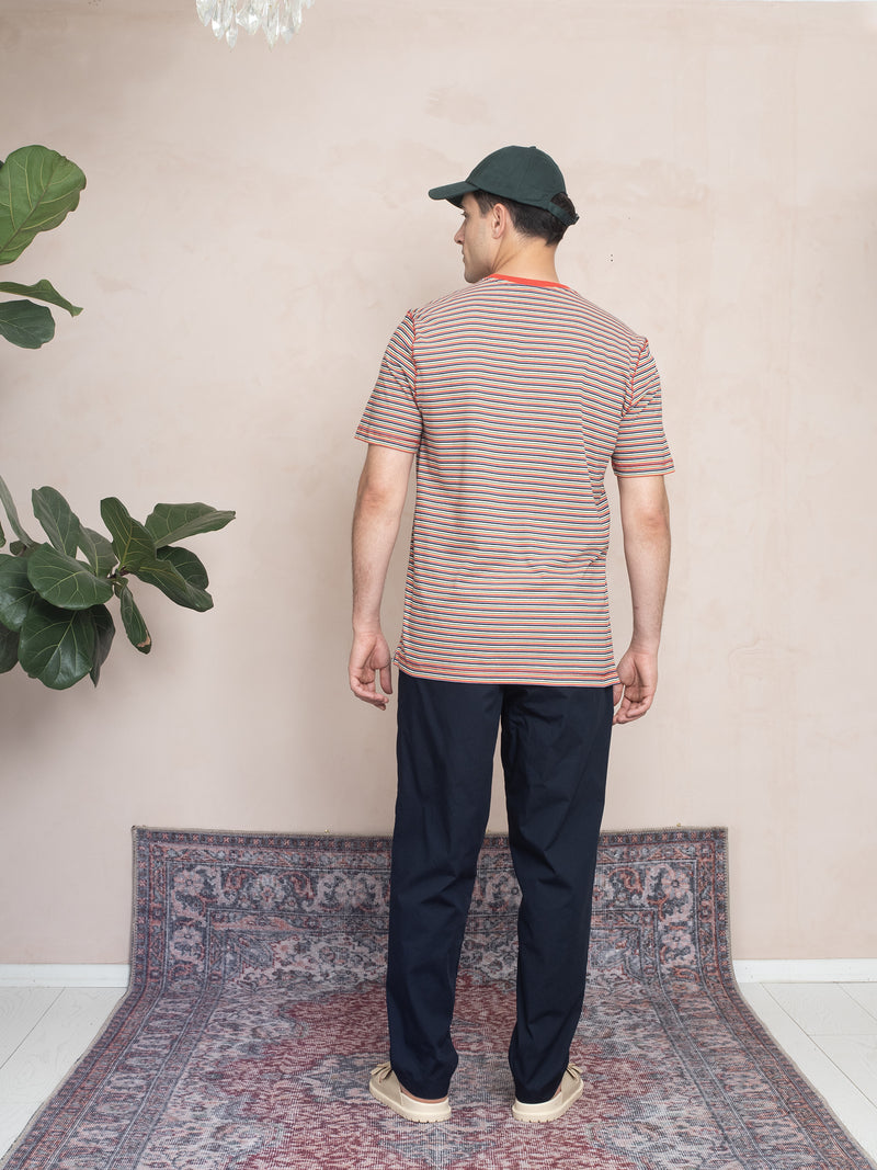 CEPLİ ÇİZGİLİ T-SHIRT