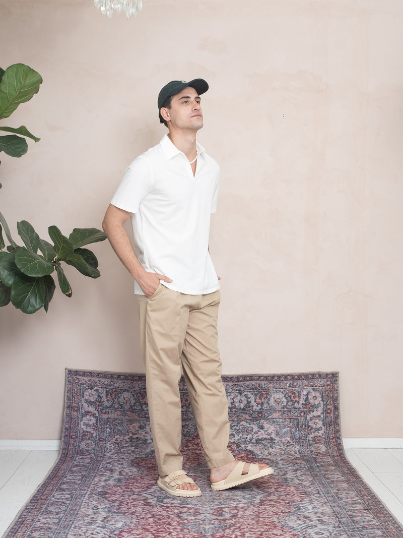 POLO YAKA T-SHIRT BEYAZ
