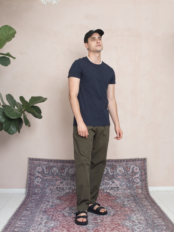 FLAMLI ORGANİK T-SHIRT LACİVERT