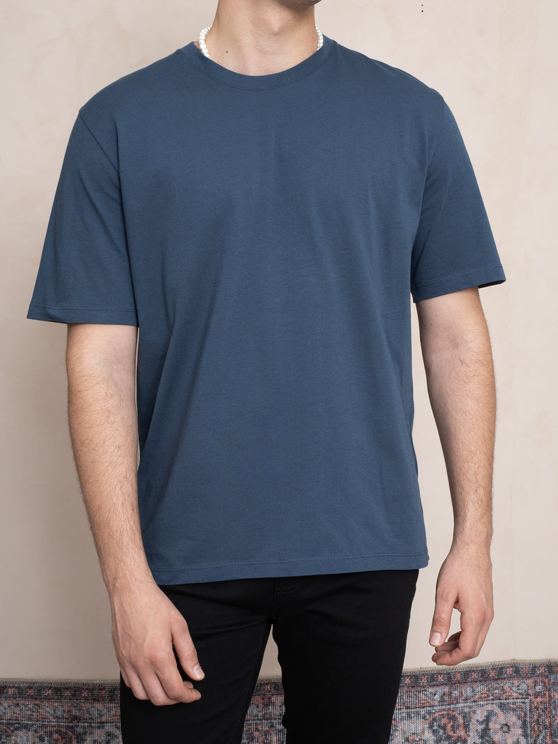 OVERSIZE LOGO T-SHIRT GECE MAVİSİ