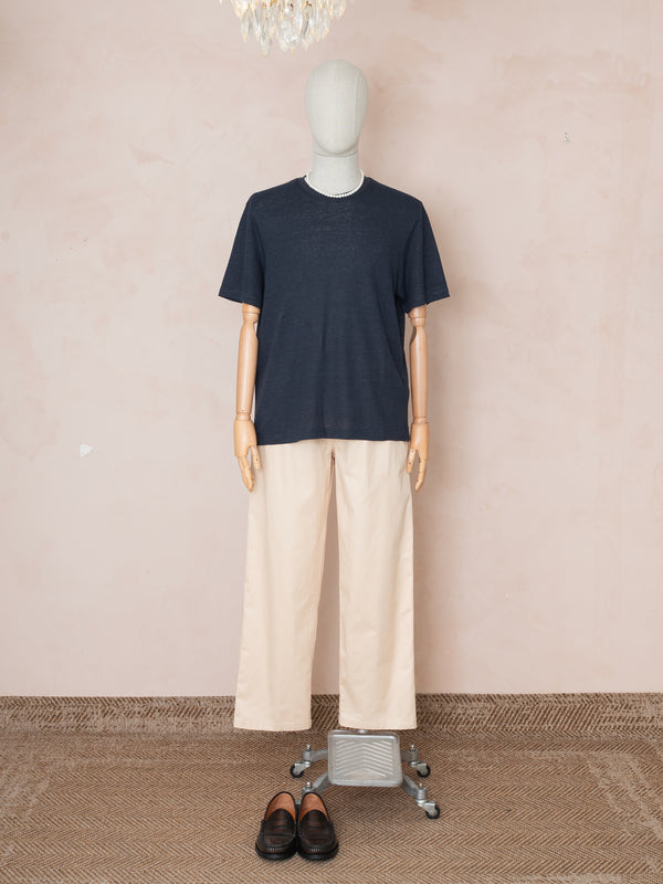 Keten T-shirt Lacivert