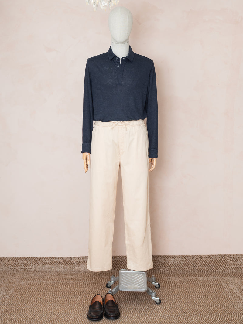 Bey Poplin Pantolon Krem