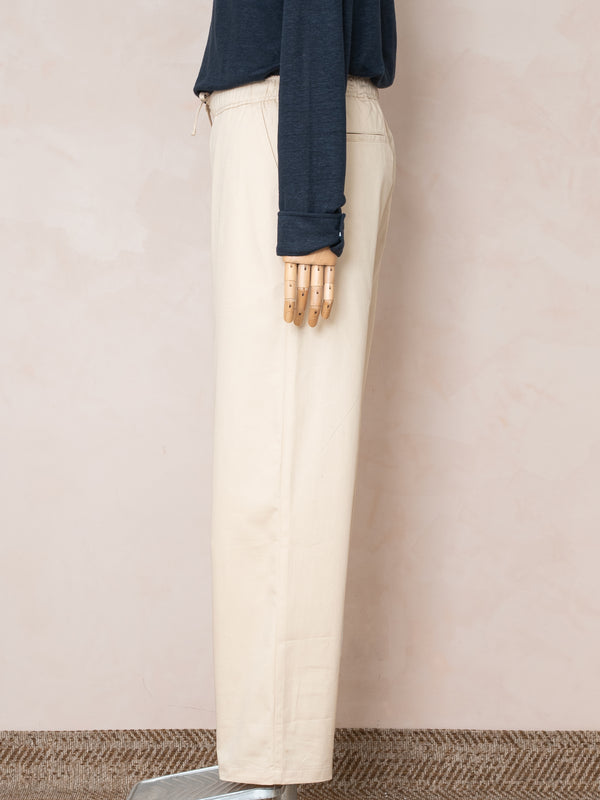 Bey Poplin Pantolon Krem