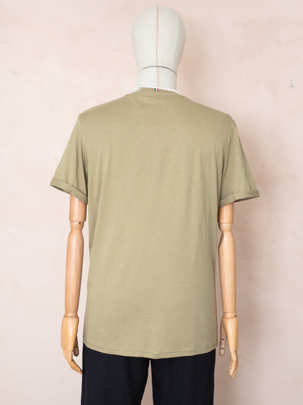 Logo Baskılı T-shirt Zeytin Yeşil