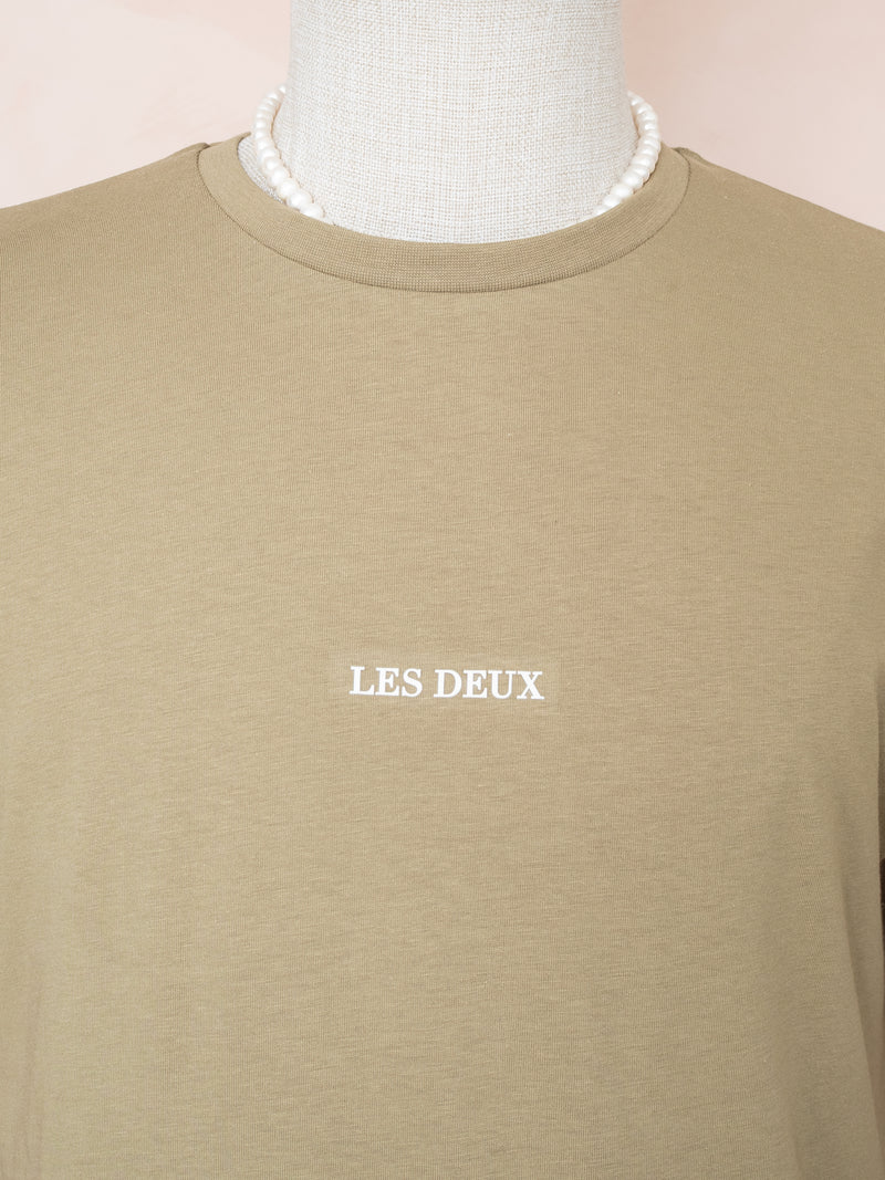 Logo Baskılı T-shirt Zeytin Yeşil