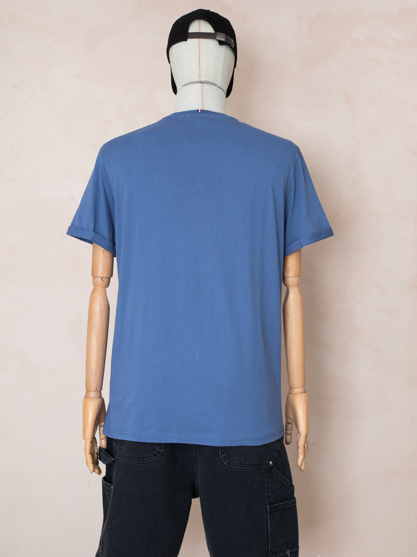 Logo Baskılı T-shirt İndigo Mavi