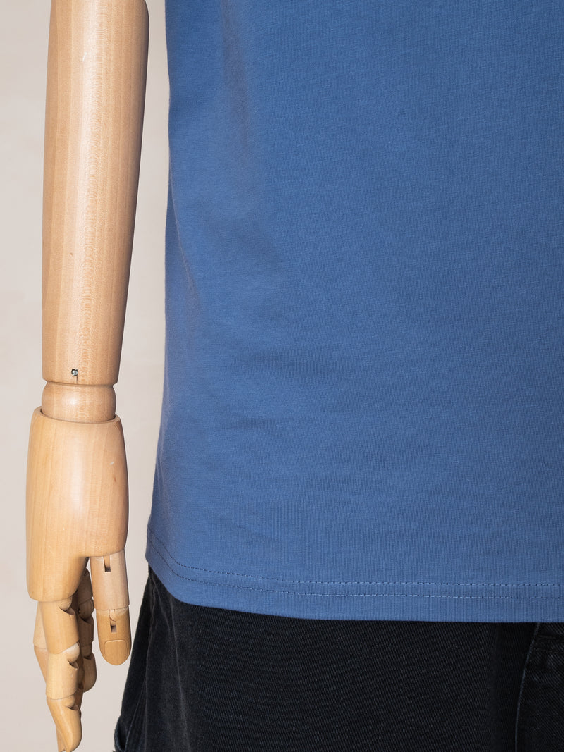 Logo Baskılı T-shirt İndigo Mavi