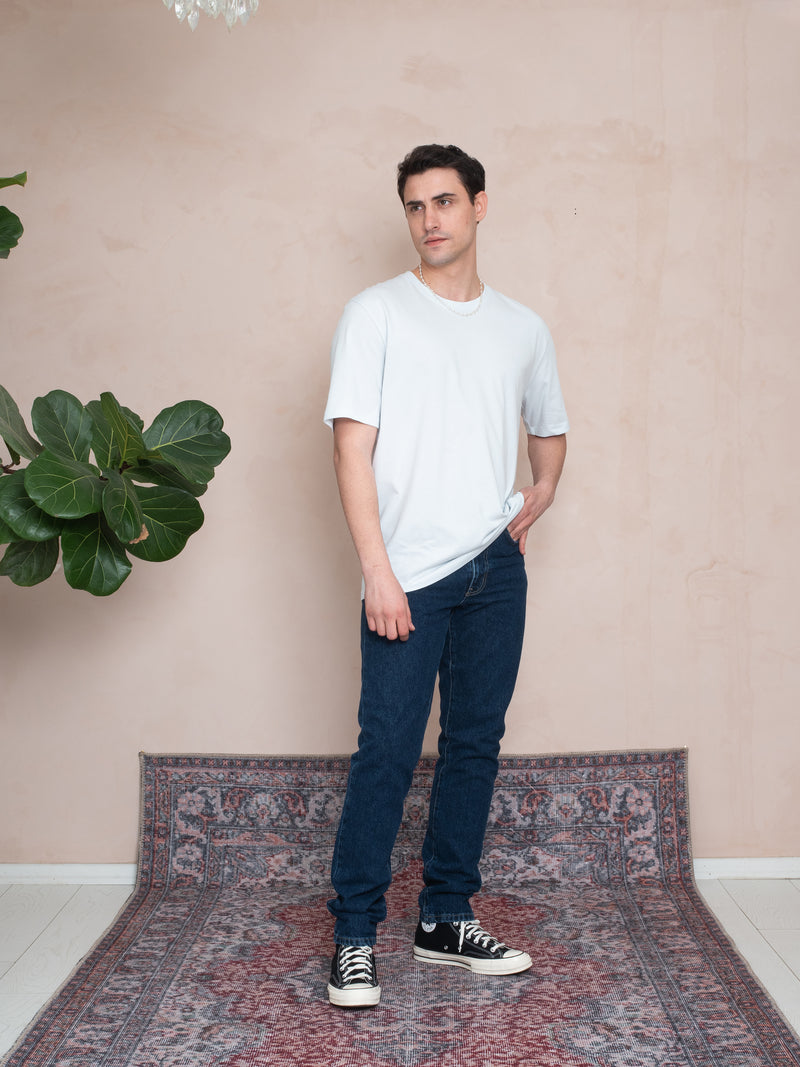 OVERSIZE LOGO T-SHIRT BUZ MAVİ