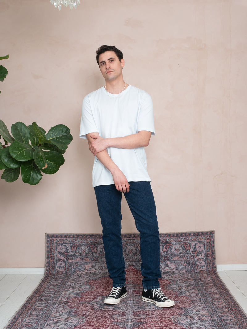 OVERSIZE LOGO T-SHIRT BUZ MAVİ