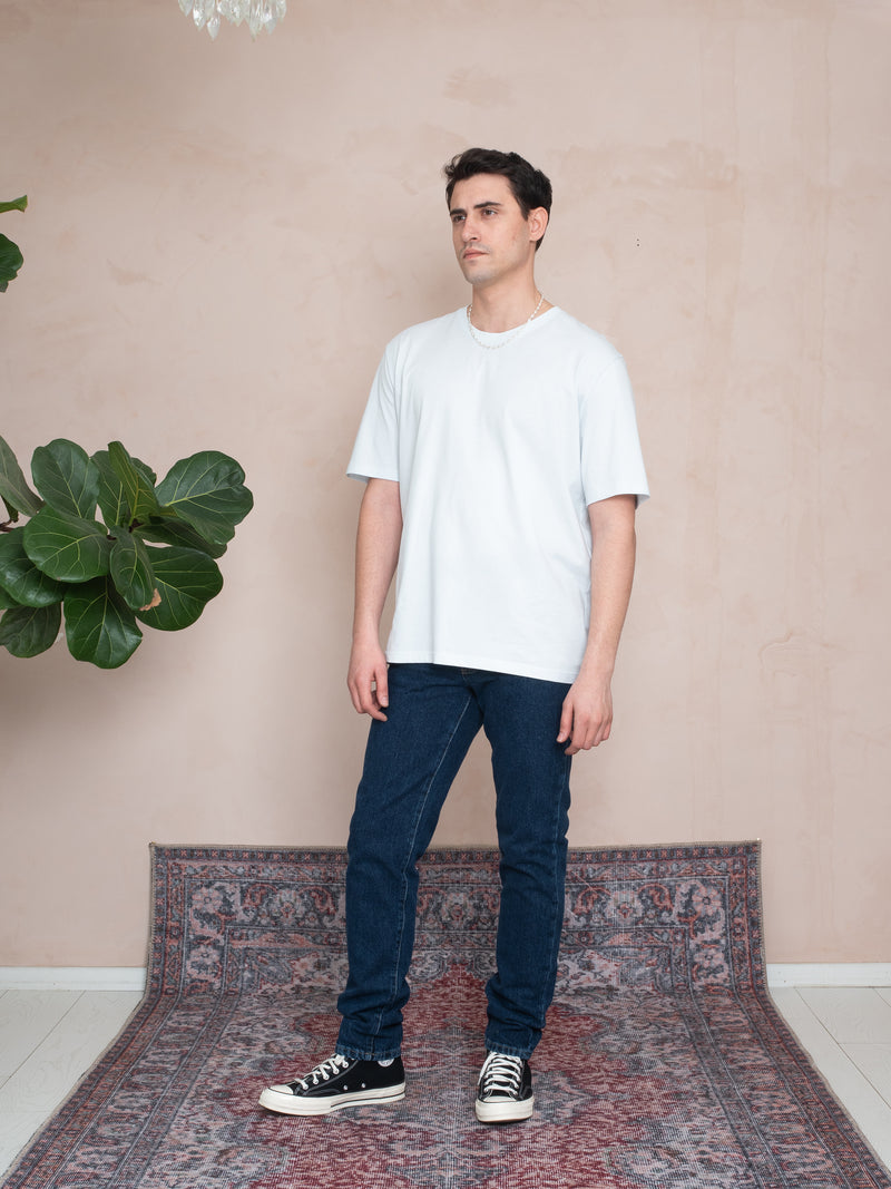 OVERSIZE LOGO T-SHIRT BUZ MAVİ