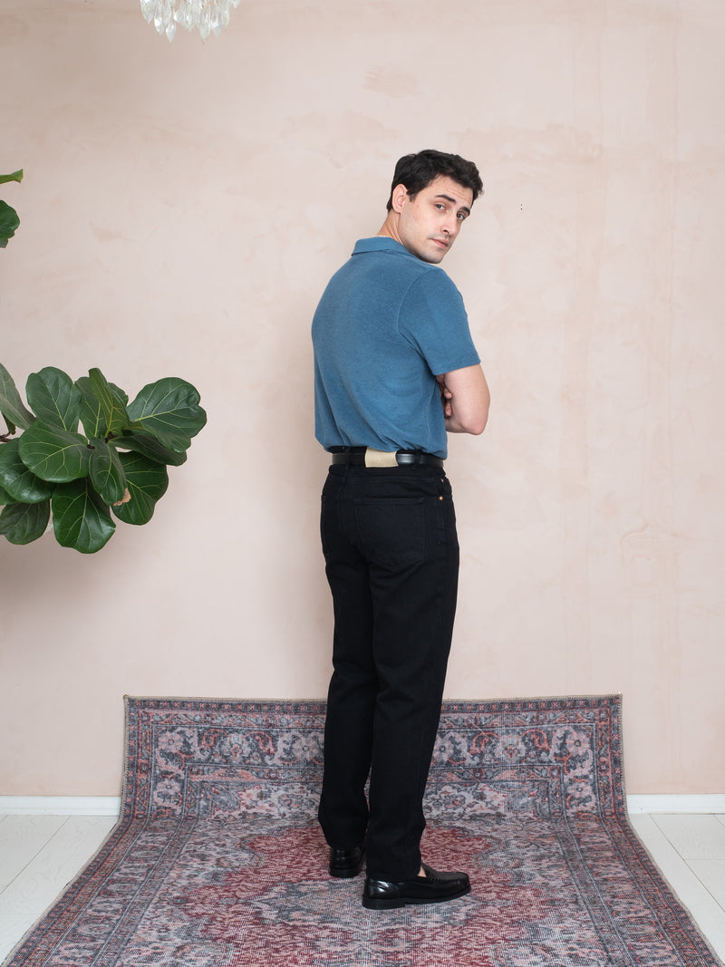 RİBANALI POLO YAKA HAVLU T-SHIRT