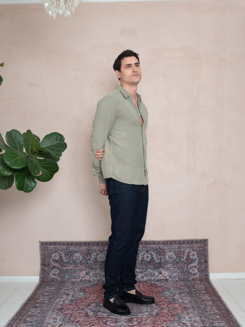 TENCEL GÖMLEK YEŞİL