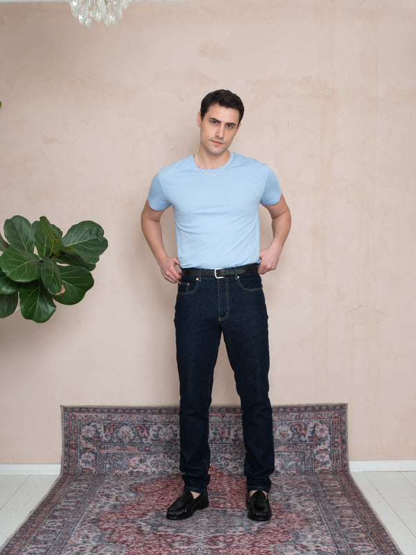 ORGANİK T-SHIRT MAVİ