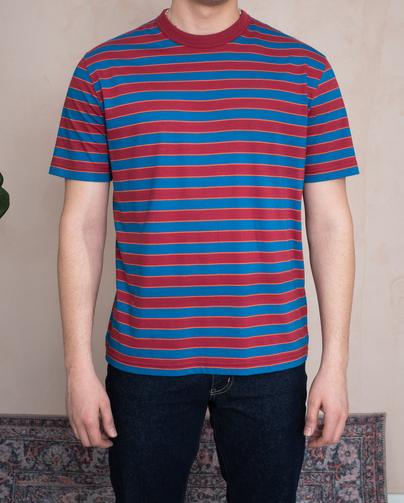 RİBANALI YAKA ÇİZGİLİ T-SHIRT