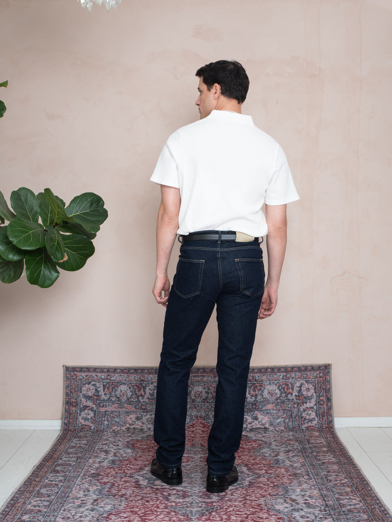 RİBANALI POLO YAKA ÖRME T-SHIRT