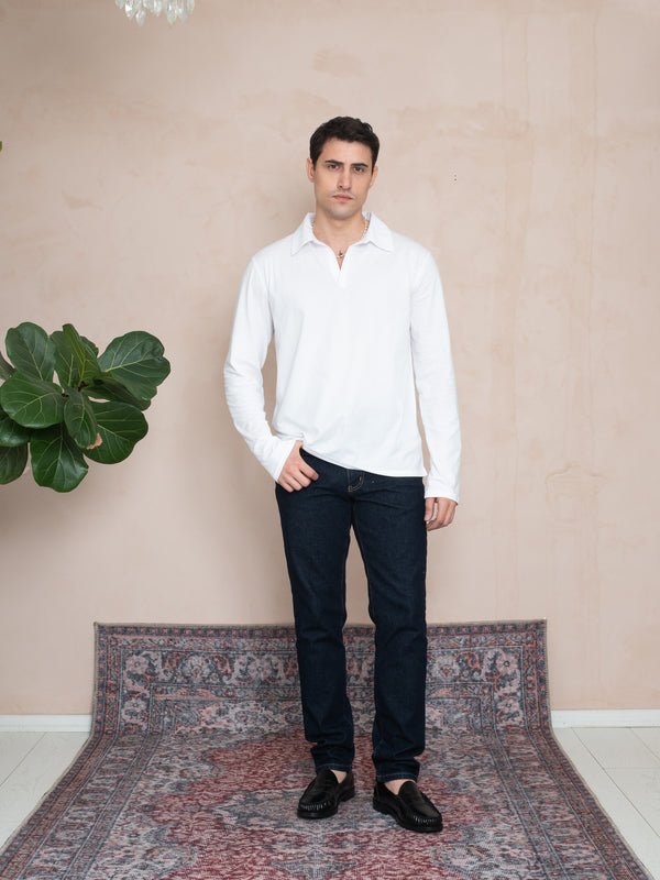 UZUN KOLLU POLO YAKA T-SHIRT
