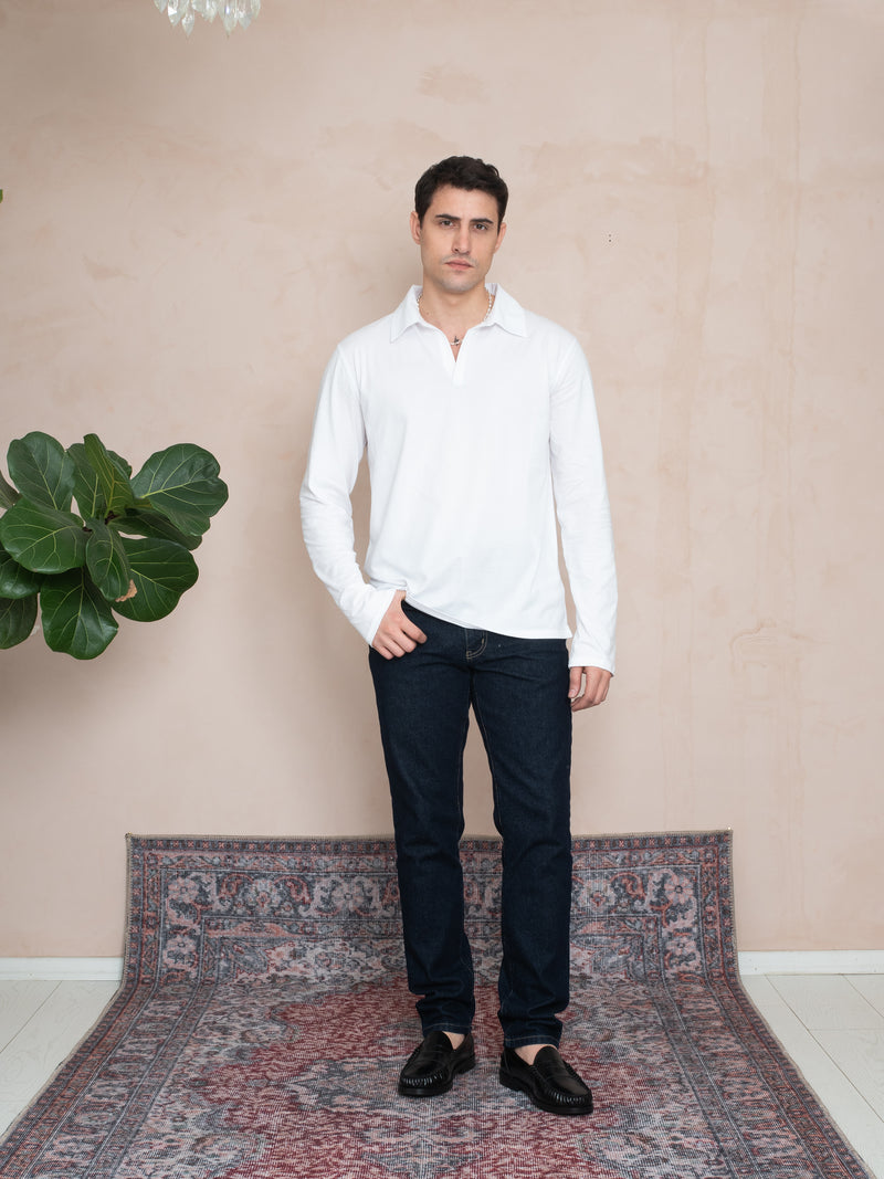 UZUN KOLLU POLO YAKA T-SHIRT
