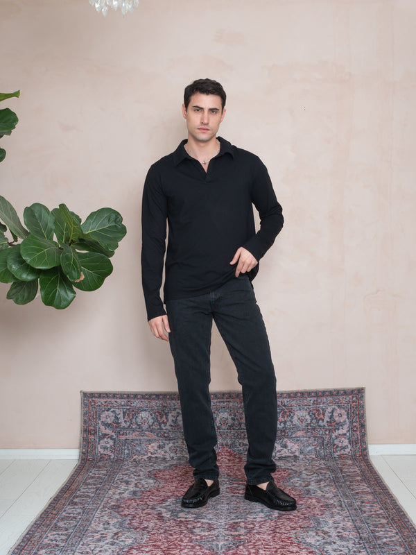 UZUN KOLLU POLO YAKA T-SHIRT