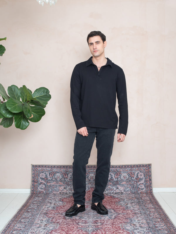 UZUN KOLLU POLO YAKA T-SHIRT
