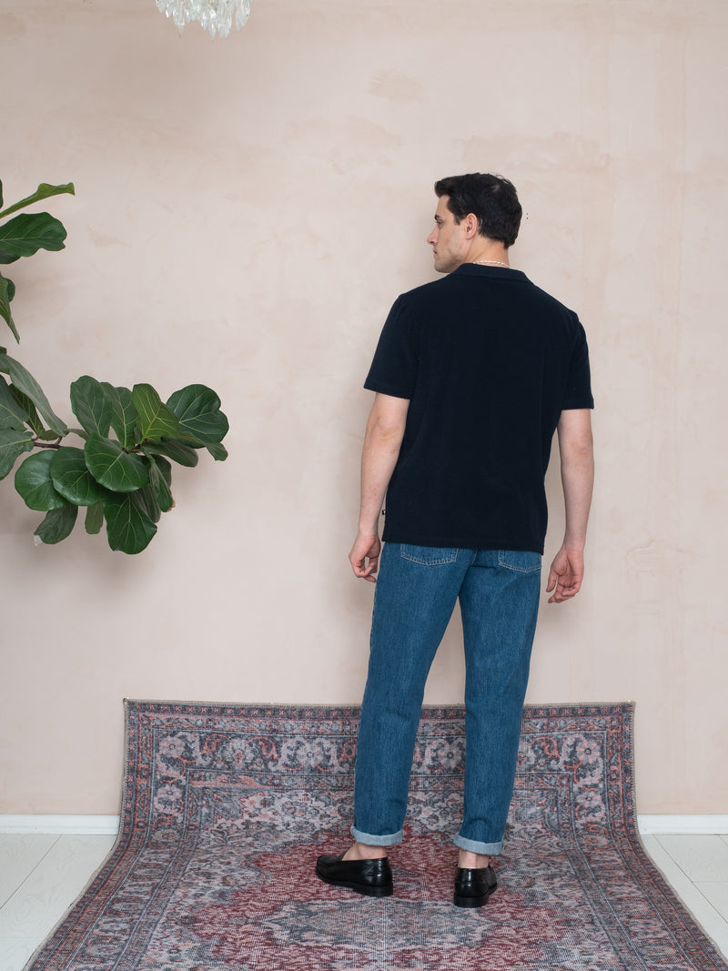 RİBANALI POLO YAKA HAVLU T-SHIRT