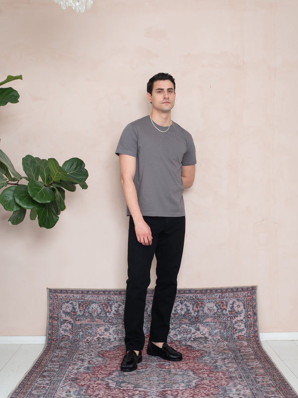 YUMUŞAK DOKULU T-SHIRT ANTRASİT